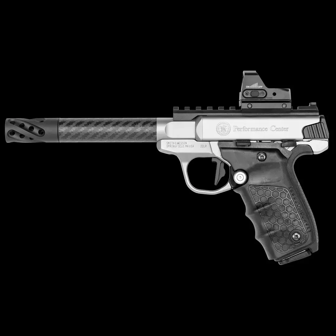 SW PERFORMANCE CENTER® SW22 VICTORY® TARGET MODEL 6 CARBON FIBER TARGET BARREL RED DOT SIGHT