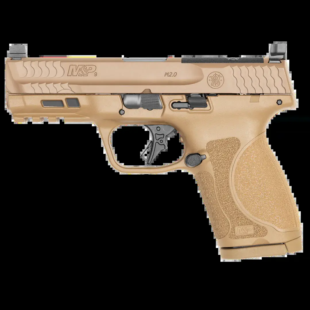 SW M&P®9 M2.0 4 INCH OPTICS READY NO THUMB SAFETY FLAT DARK EARTH COMPACT SERIES