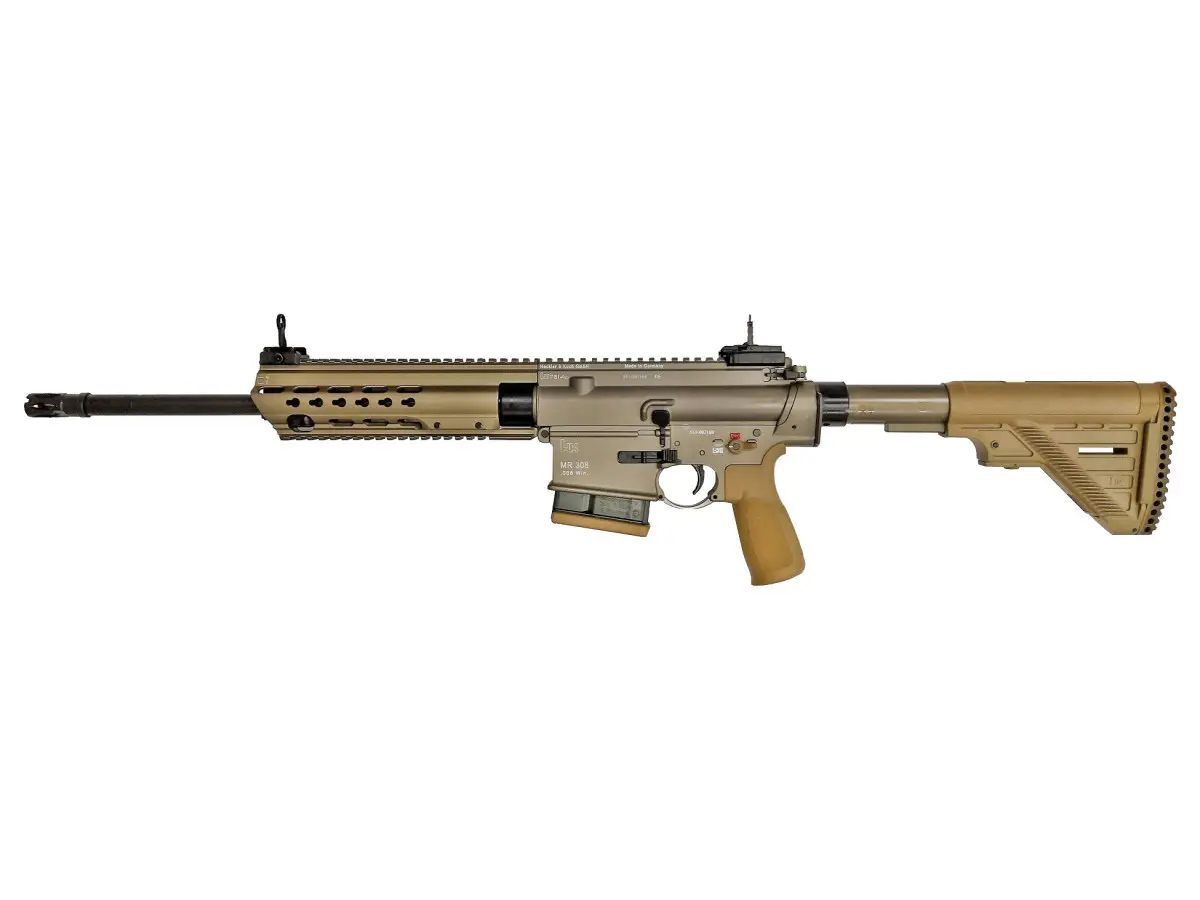 HK MR308 A3 16,5, kal. .308Win., Slim-Line HKey Handguard GREEN-BROWN