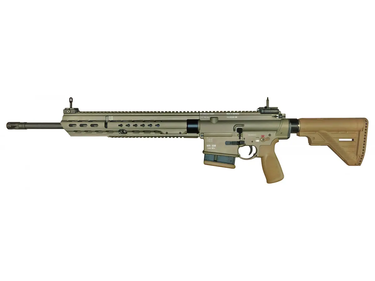 HK MR308 A3 20, kal. .308Win., Slim-Line HKey Handguard GREEN-BROWN