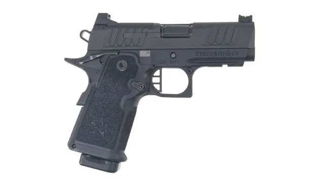 Staccato 2011 CS AL Frame Fullsize Optics-Ready 9mm Pistol - Flat Trigger - 3.5 DLCDLC