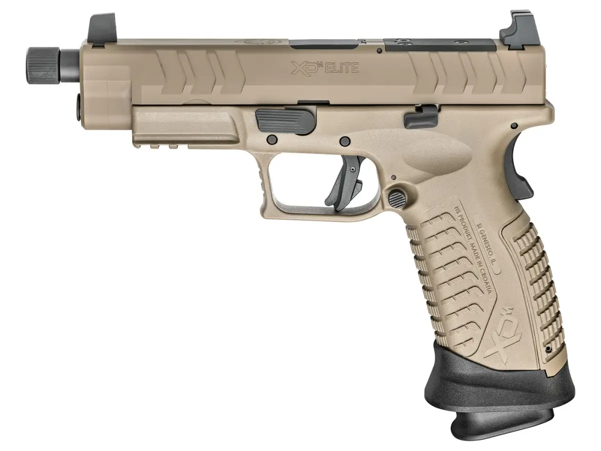 XD-M ELITE 4.5 OSP Threaded Desert AFDE, 9x19